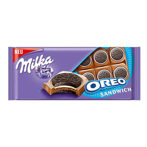 Шоколад Milka oreo sandwich 92 г в Перекресток