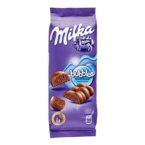 Шоколад молочный пористый Milka bubbles 80 г в Перекресток