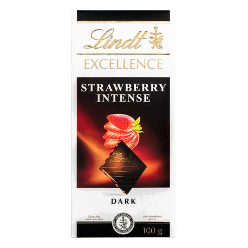 Шоколад темный Lindt excellence клубника 100 г в Перекресток