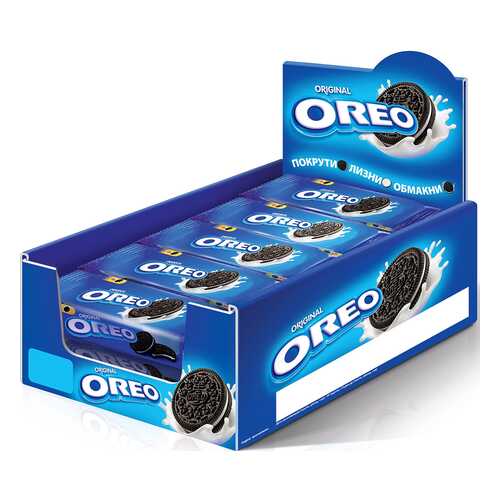 OREO печенье с какао и начинкой с ванильным вкусом 38г по 12 шт в Перекресток