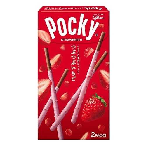 Палочки Pocky Glico в шоколаде клубничные сердечки 57.6 г в Перекресток