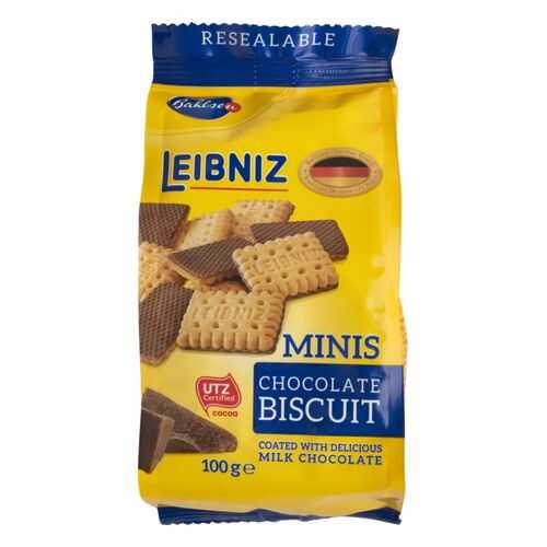 Печенье Leibniz minis chocolate biscuit в шоколаде 100 г в Перекресток