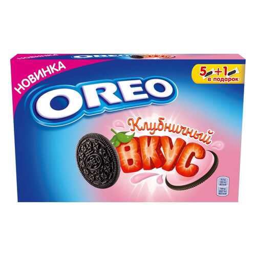 Печенье Oreo с какао и начинкой клубника 228 г в Перекресток