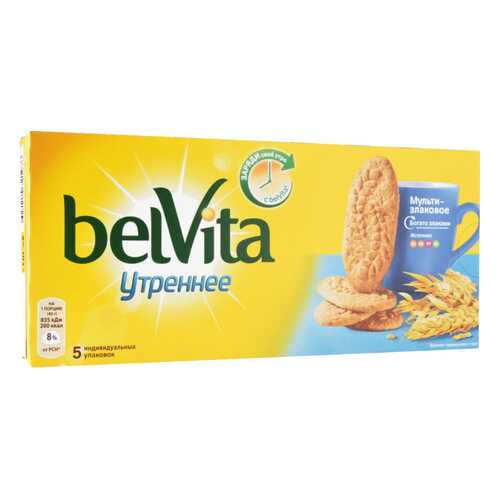 Печенье утреннее BelVita мульти-злаковое 225 г в Перекресток