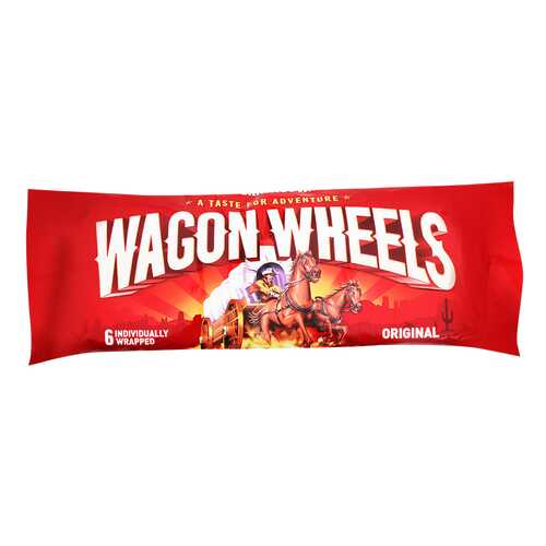 Печенье Wagon wheels original с суфле покрытое глазурью с ароматом шоколада 216 г в Перекресток