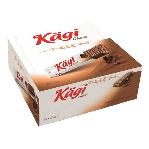 Вафли Kaegi Choco с шоколадным кремом в молочном шоколаде 24*25 г в Перекресток