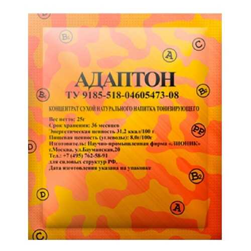 Концентрат сухой натурального напитка тонизирующего Адаптон, Лионик, 25г. 5шт гудс в Перекресток