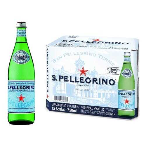 Минеральная вода газ S.Pellegrino 0.75 л стекло по 15 шт в Перекресток